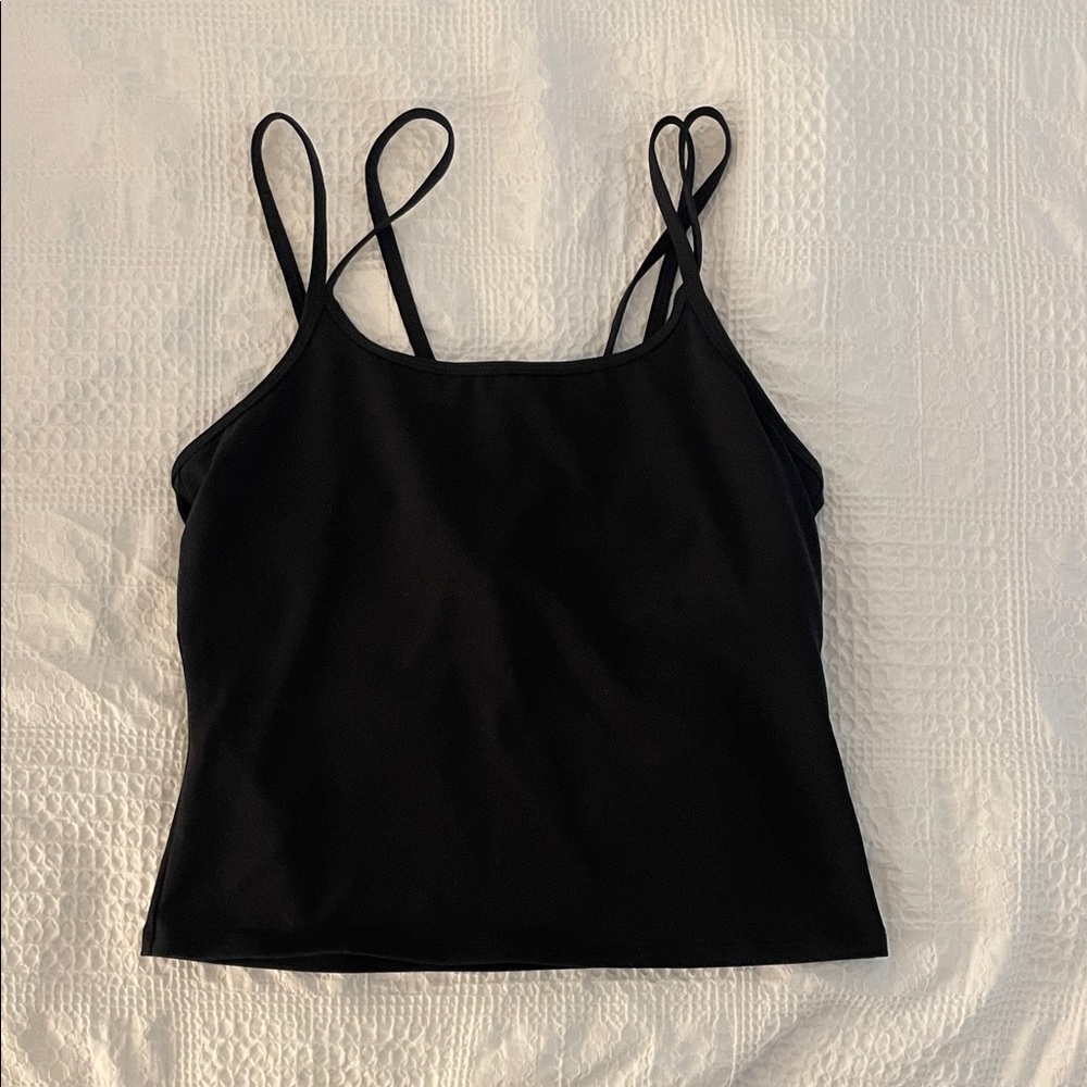Under Armour Black Double Strap Crop Top
